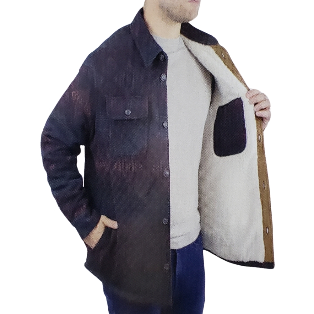 Jachs Men’s Wool Blend Heavyweight Shirt Jacket Black NWT! - Picture 3 of 4